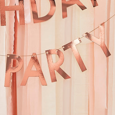 Mix It Up Rose Gold Personalised Birthday Banner Decoration