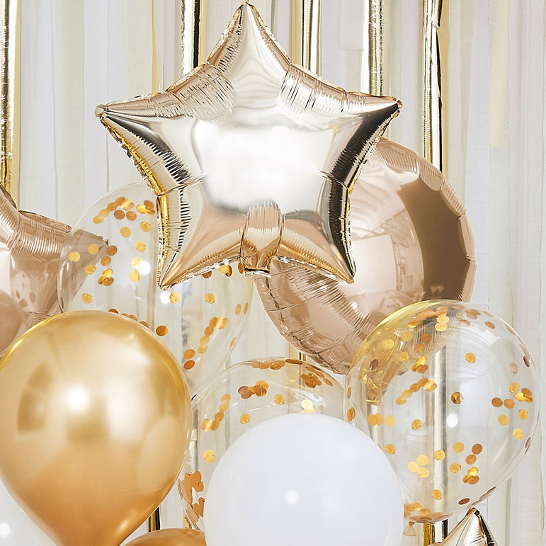 Mix It Up Metallic Gold Balloons Bundle 12pcs