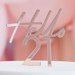 Mix It Up 21st Birthday Cake Topper