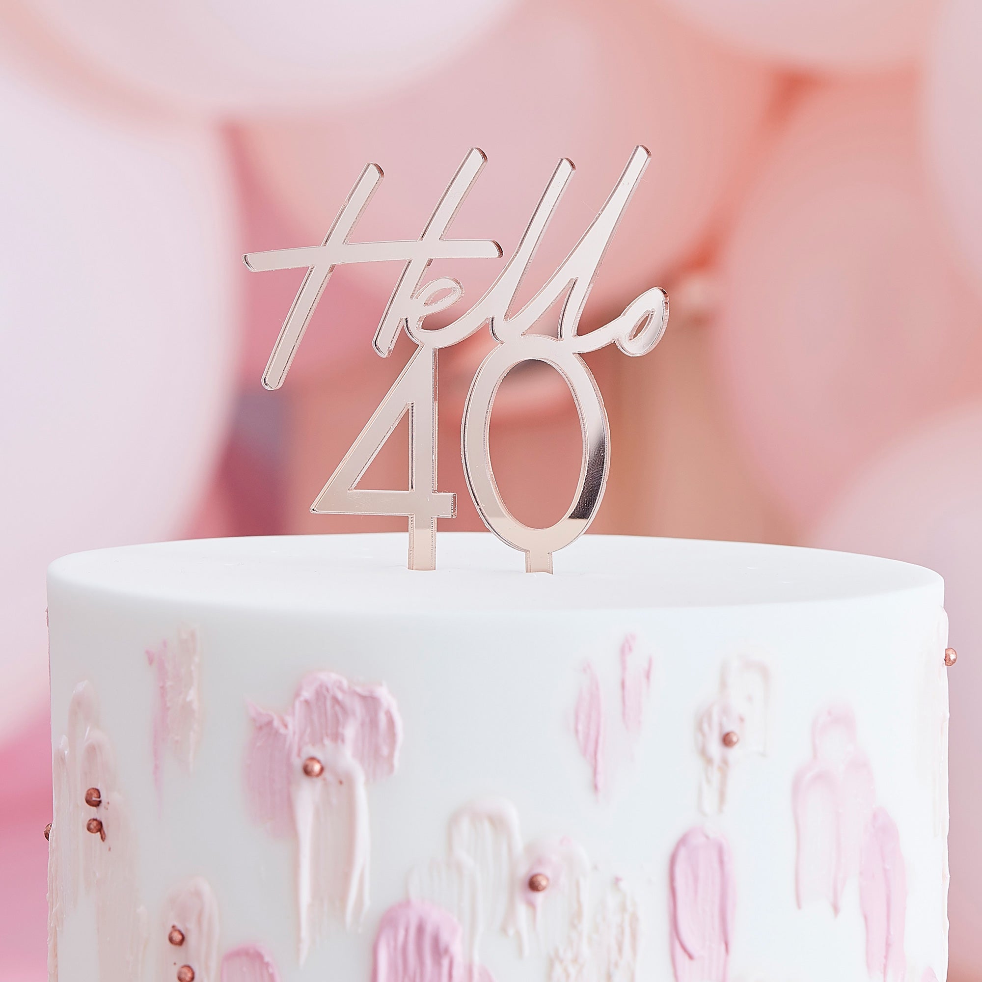 Happy 40th Birthday Cake Topper