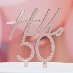 50th Happy Birthday Mini Cake Topper