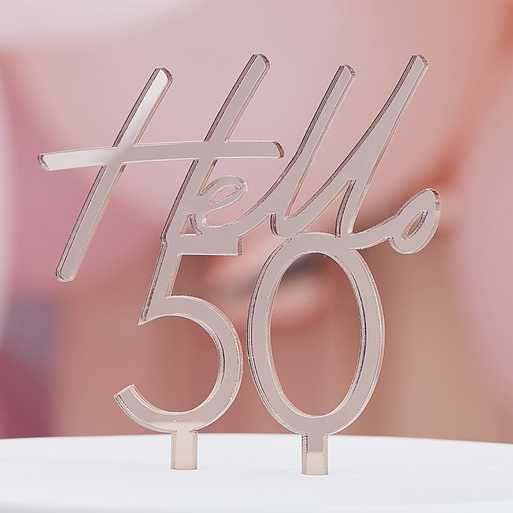 50th Happy Birthday Mini Cake Topper
