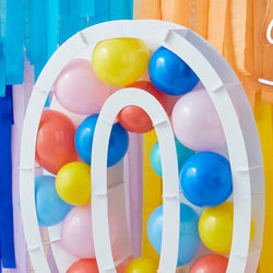 Mix It Up Balloon Mosaic Number Stand 0 Decoration