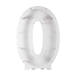 Mix It Up Balloon Mosaic Number Stand 0 Decoration