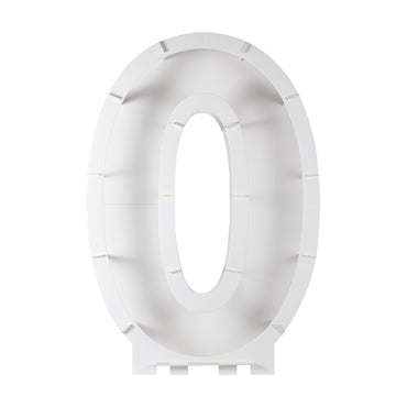 Mix It Up Balloon Mosaic Number Stand 0 Decoration