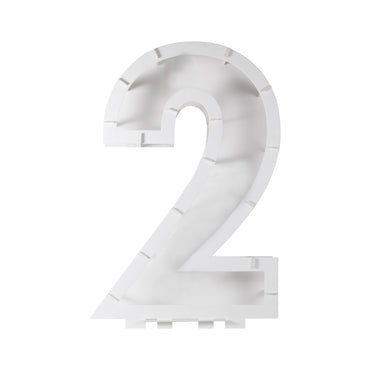 Mix It Up Balloon Mosaic Number Stand 2 Decoration