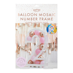 Mix It Up Balloon Mosaic Number Stand 2 Decoration