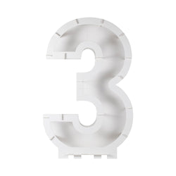 Mix It Up Balloon Mosaic Number Stand 3 Decoration