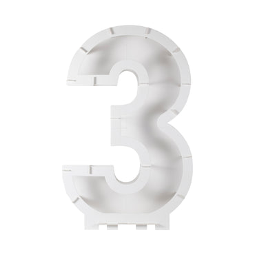 Mix It Up Balloon Mosaic Number Stand 3 Decoration