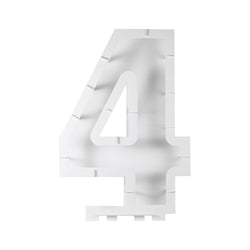 Mix It Up Balloon Mosaic Number Stand 4 Decoration