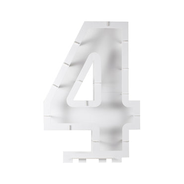 Mix It Up Balloon Mosaic Number Stand 4 Decoration