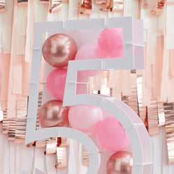 Mix It Up Balloon Mosaic Number Stand 5 Decoration