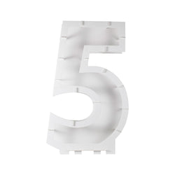 Mix It Up Balloon Mosaic Number Stand 5 Decoration