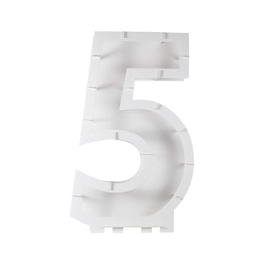 Mix It Up Balloon Mosaic Number Stand 5 Decoration