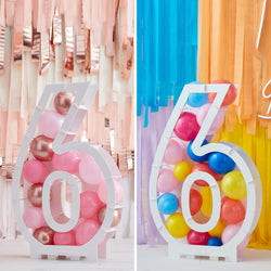 Mix It Up Balloon Mosaic Number Stand 6 Decoration