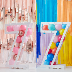 Mix It Up Balloon Mosaic Number Stand 7 Decoration