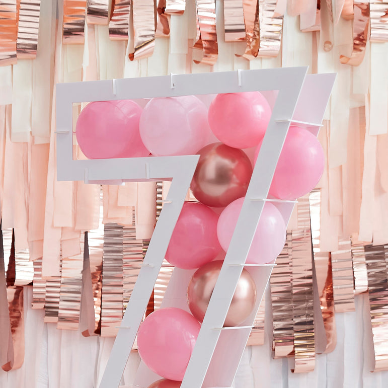 Mix It Up Balloon Mosaic Number Stand 7 Decoration
