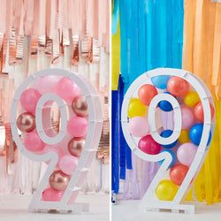Mix It Up Balloon Mosaic Number Stand 9 Decoration
