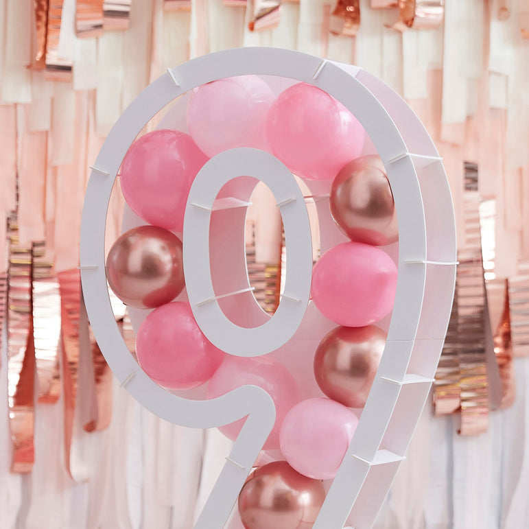 Mix It Up Balloon Mosaic Number Stand 9 Decoration