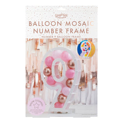 Mix It Up Balloon Mosaic Number Stand 9 Decoration