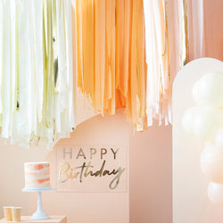 Mix It Up Peach and Gold Streamer Ceiling Decoration
