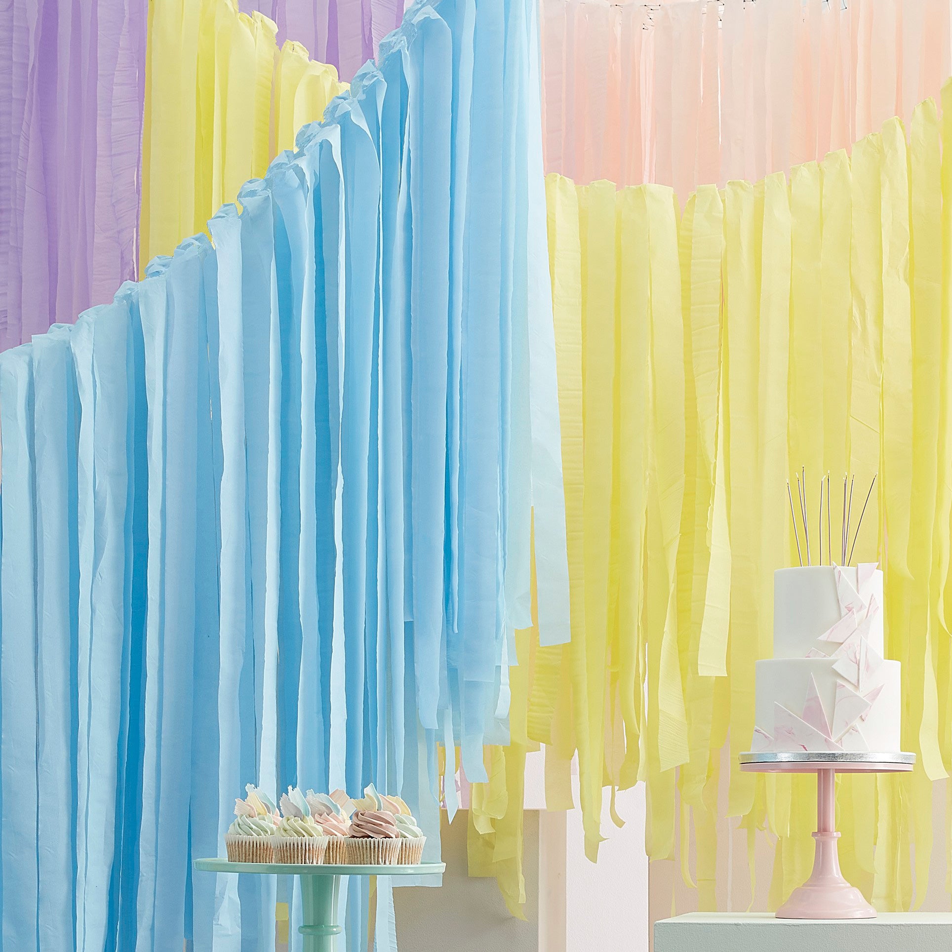 Mix It Up Pastel Streamer Ceiling Decoration