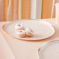 Mix It Up Peach and Gold Party Plates 8pcs