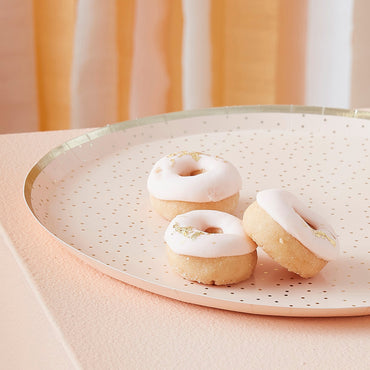 Mix It Up Peach and Gold Party Plates 8pcs