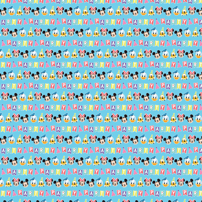 Disney Blue Mickey & Friends Giftwrap