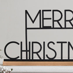 Black Metal Merry Christmas Sign