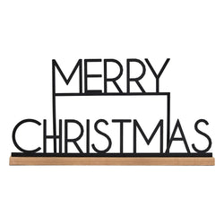 Black Metal Merry Christmas Sign