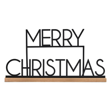 Black Metal Merry Christmas Sign
