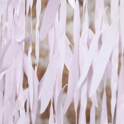 A Touch of Pampas Leaf Ribbon Backdrop Blush Pink