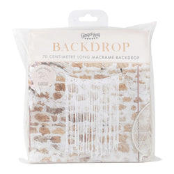 A Touch Of Pampas Macrame Wall Hanging Backdrop Cream