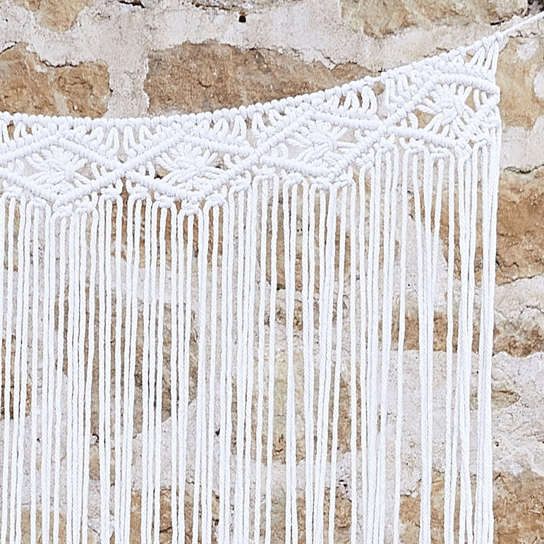 A Touch Of Pampas Macrame Wall Hanging Backdrop Cream
