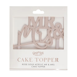 A Touch Of Pampas Cake Topper Mr And Mrs Rose Gold Acrylic