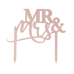 A Touch Of Pampas Cake Topper Mr And Mrs Rose Gold Acrylic