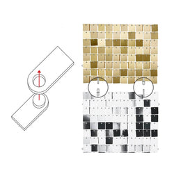 Copper Sequin Square-Shape Backdrop Panel 30x30cm