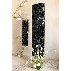 Black Sequin Square-Shape Backdrop Panel 30x30cm