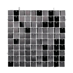 Black Sequin Square-Shape Backdrop Panel 30x30cm