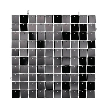 Black Sequin Square-Shape Backdrop Panel 30x30cm
