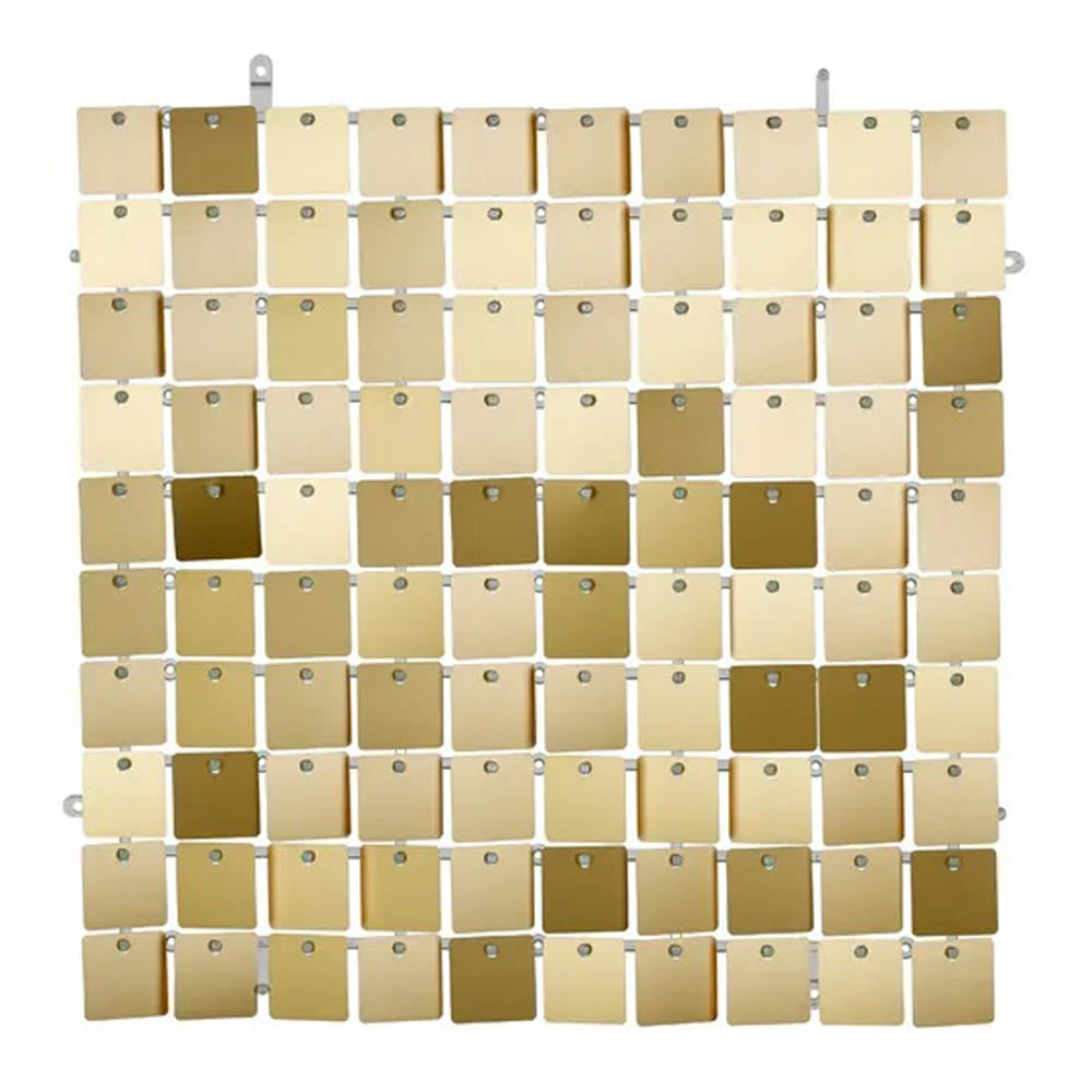 Light Gold Sequin Square-Shape Backdrop Panel 30x30cm