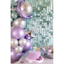 Pale Turquoise Sequin Square-Shape Backdrop Panel 30x30cm