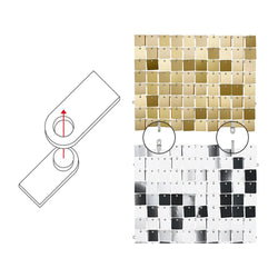 Pale Turquoise Sequin Square-Shape Backdrop Panel 30x30cm