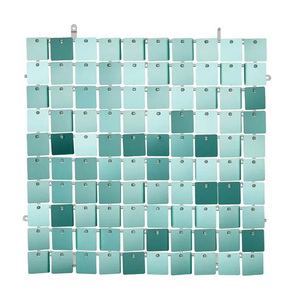 Pale Turquoise Sequin Square-Shape Backdrop Panel 30x30cm