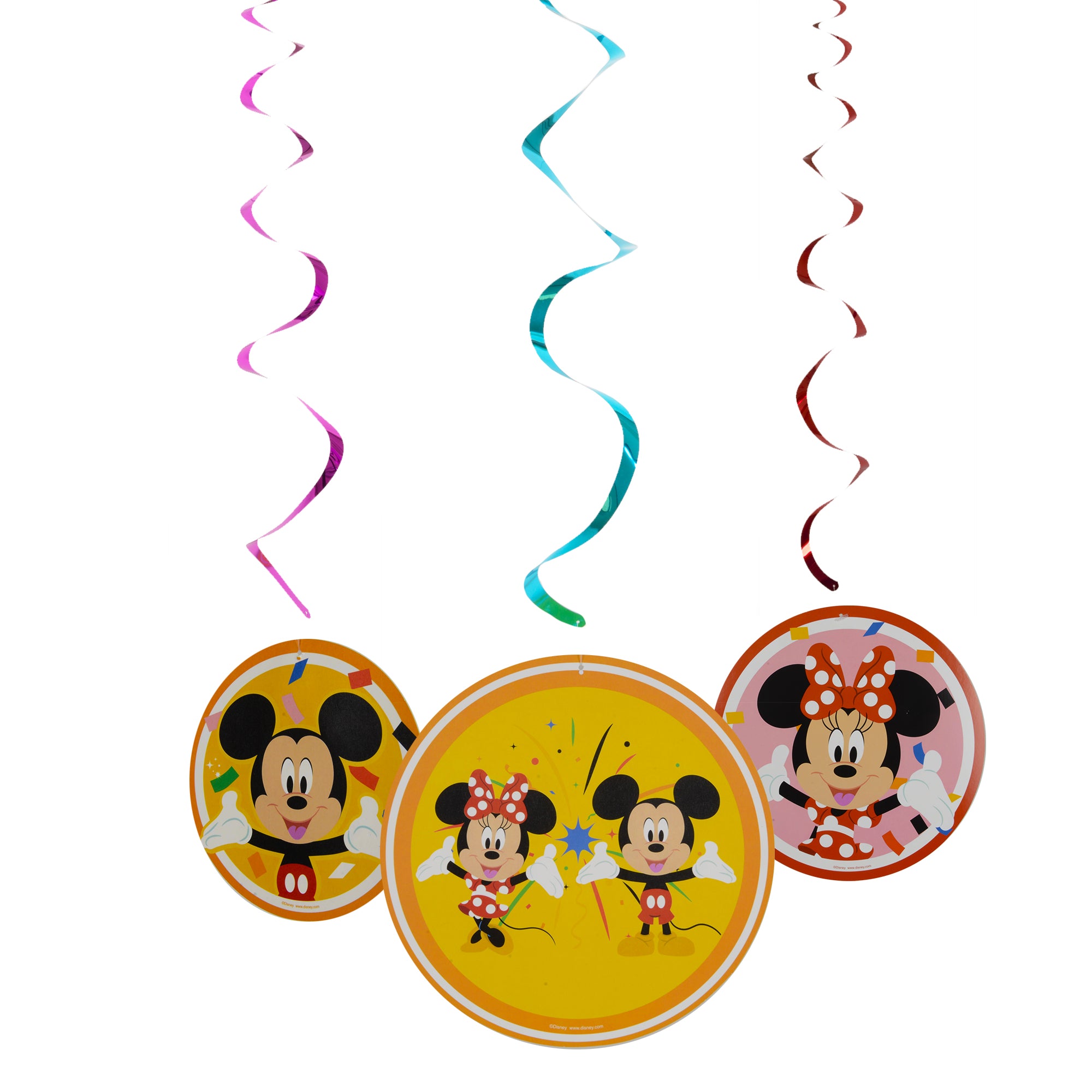 Cute Celebration Disney D100 Mickey & Minnie Swirl 6pcs