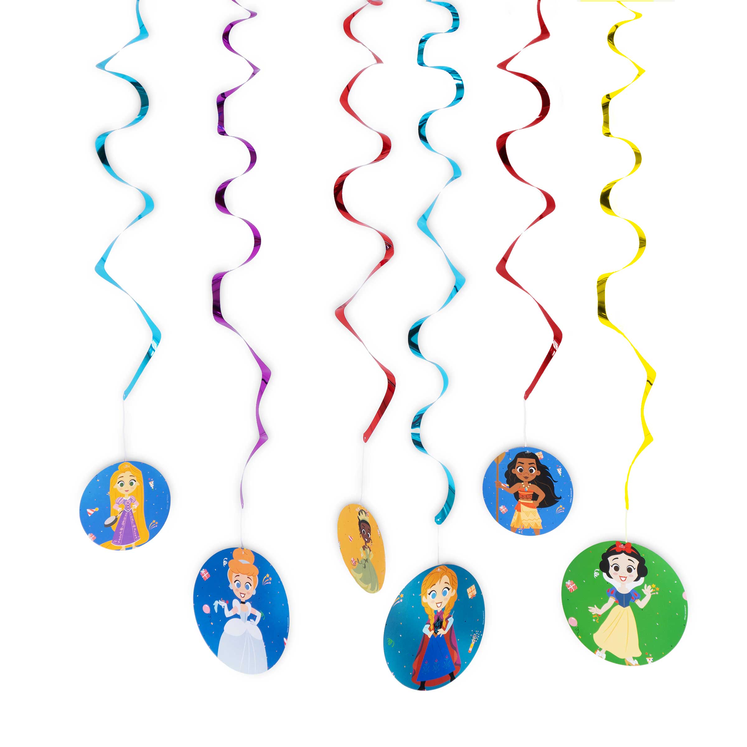 Cute Celebration Disney D100 Princess Swirl 6pcs