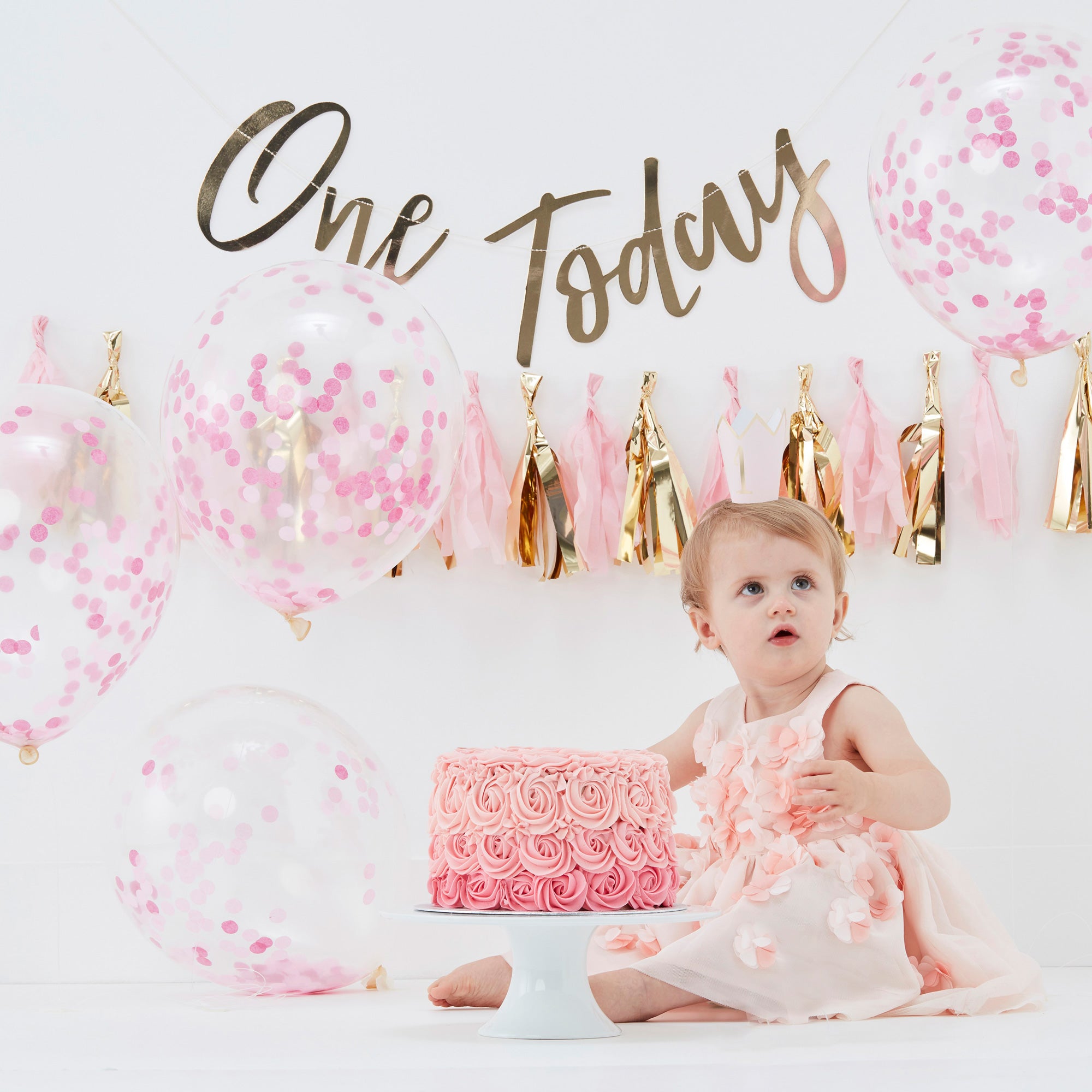 Pink Baby Cake Smash 1st Birthday Kit