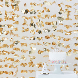 Pick & Mix Gold Backdrop Flower Curtain Decoration