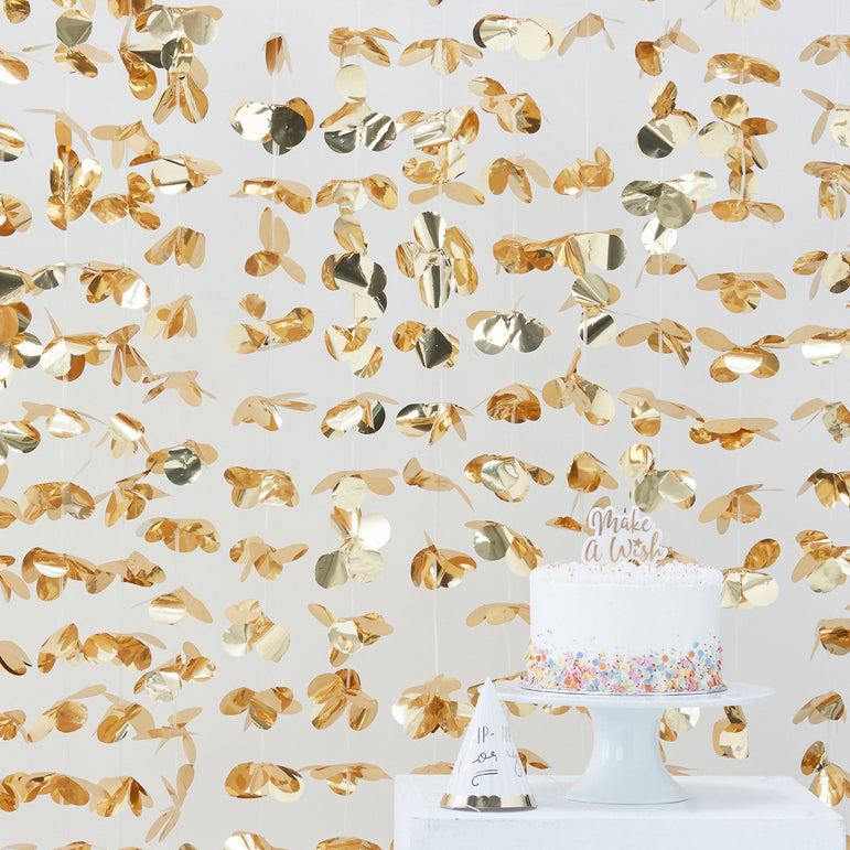 Pick & Mix Gold Backdrop Flower Curtain Decoration